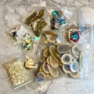 Bone & shell bead lot